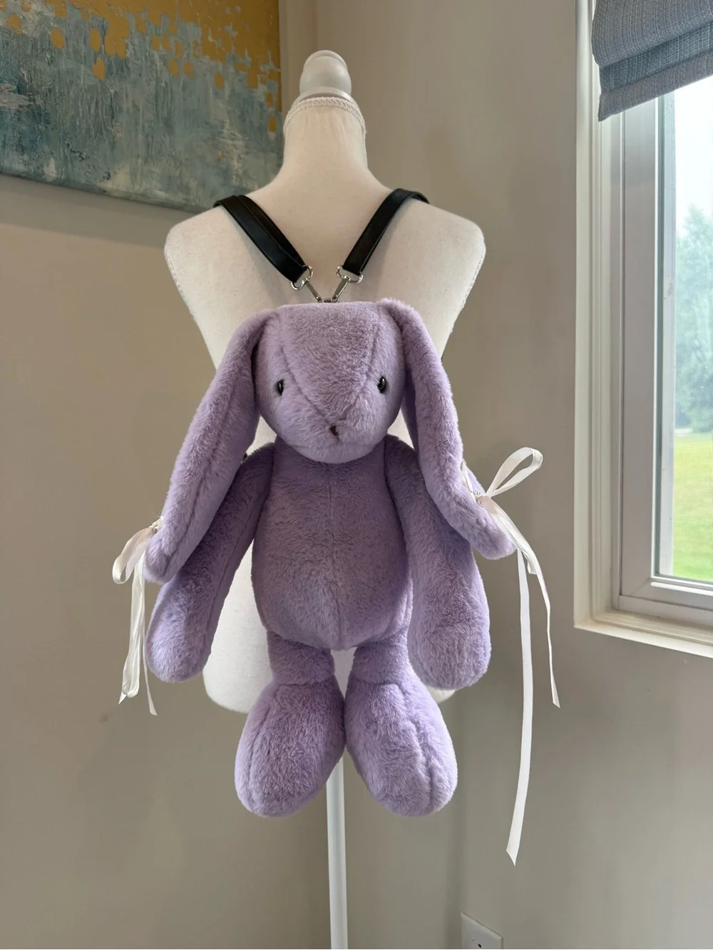Dolls Kill Lavender Plush Bunny Backpack